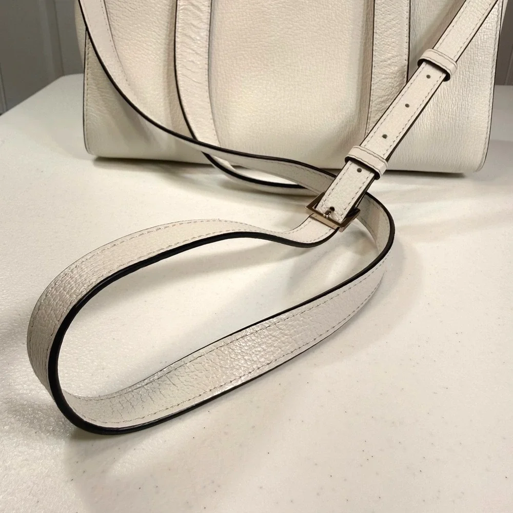 Kate Spade Bette Concord Street Bright White Leather Satchel Crossbody Bag
